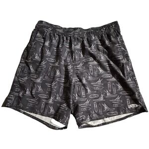 Aftco Men's Size Large Swim Trunks Navy Boat Pattern